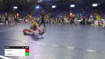 60 lbs Final - Brock Taylor, Beth Center vs Logan Vallalla, Pennridge