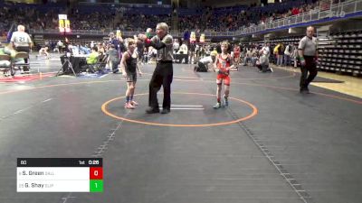 60 lbs Round Of 32 - Sawyer Green, Dallas vs Gage Shay, Slippery Rock