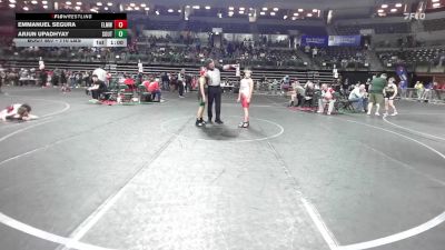 110 lbs Consi Of 8 #1 - Emmanuel Segura, Elmwood Park vs Arjun Upadhyay, South Plainfield