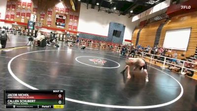 120 lbs Champ. Round 2 - Callen Schubert, Cody Middle School vs Jacob Nichol, Wind River Middle School