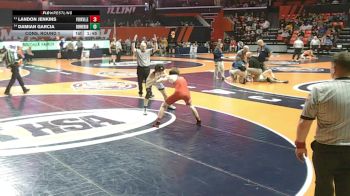 3A 120 lbs Cons. Round 1 - Damian Garcia, Downers Grove (North) vs Landon Jenkins, Yorkville (H.S.)