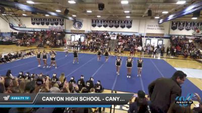 Canyon High School - Canyon High School [2022 Varsity Show Cheer Inter Sm/Med (5-19) Day 1] 2022 USA Southern California Regional II