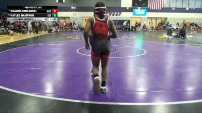 155 lbs Champ. Round 1 - Shaona Emmanuel, Iowa City High vs Kaylee Hampton, Iowa City West