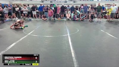 100 lbs Round 2 (6 Team) - Grayson Cannon, Georgia United vs Ben Layne, Cocoa Beach WC