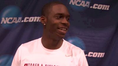 Alabama's Diondre Batson after an impressive 1st 200m win and 3rd 60m