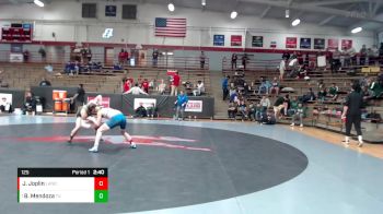 125 lbs Cons. Semi - Brandon Mendoza, Tiffin vs James Joplin, Lander