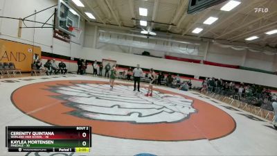 105 lbs Quarterfinal - Kaylea Mortensen, Pinedale vs Cerenity Quintana, Worland High School