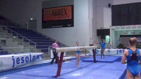 Ragan Smith confident on beam, Day 1 Jesolo Training