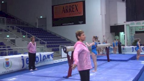 Emily Gaskins Nice Beam Set, Day 1 Jesolo Training