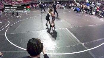 51-52 lbs 7th Place Match - Lainey Warning, Dorchester vs Harley Botha, Garden County Wrestling Club