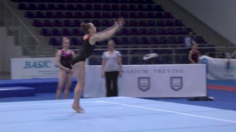 Peyton Ernst's New Floor Routine with Full Tumbling, Day 2 Jesolo Training