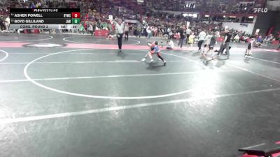 69 lbs Cons. Round 2 - Asher Powell, Reedsburg Youth Wrestling Club vs Boyd Gilliland, LAW