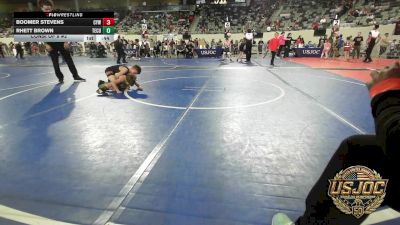 60 lbs Consi Of 8 #2 - Boomer Stevens, Coweta Tiger Wrestling vs Rhett Brown, Tecumseh Youth Wrestling