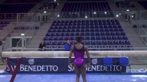 Nia Dennis Hits a Beautiful Beam Routine, Day 3 Jesolo Training
