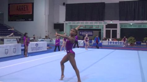 Nia Dennis on Floor, Day 3 Jesolo Training