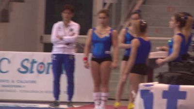 Italy Senior Erika Fasana does a DTY, Day 3 Jesolo Training