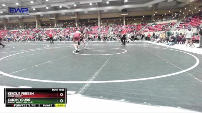 115 lbs Quarterfinal - Kenzlie Friesen, Chase County vs Cailyn Young, Bobcat Wrestling Club