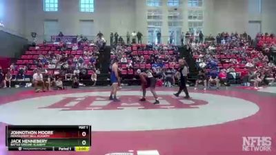 182 lbs Quarterfinal - Johnothon Moore, Montgomery Bell Academy vs Jack Hennebery, Battle Ground Academy