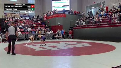 106 lbs Quarterfinal - Tanner Tran, Father Ryan High School vs John Paul Simpson, Montgomery Bell Academy