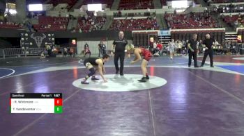 160 lbs Semifinal - Raiden Whitmore, Upper Valley Aces vs Tyler Vandeventer, Big Cat Wrestling