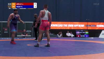 97 kg Repechage - Jay Aiello, USA vs Vicky Vicky, IND