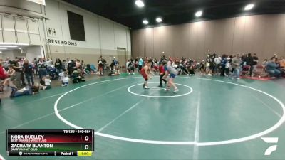 140-164 lbs Round 1 - Zachary Blanton, Spartan Mat Club vs Nora Duelley, Best Trained Wrestling