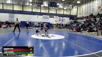 125 lbs Semifinal - DAMON MAY, Kodiak vs Jake Olson, Colony High School