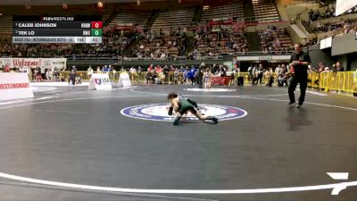 Intermediate Boys - 53 lbs Cons. Semis - Tek Lo, Redwood Wrestling Club vs Caleb Johnson, RBWC (Rancho Bernardo Wrestling Club)
