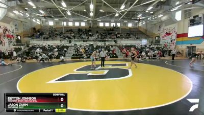 170 lbs Semifinal - Jason Zahm, Cheyenne East vs Deyton Johnson, Thunder Basin High School