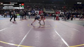 140 lbs Champ. Round 2 - Bailey Hasbell, Elgin vs Emersyn Fancher, Redmond