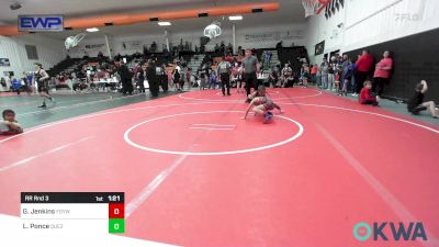 61-64 lbs Rr Rnd 3 - Gunner Jenkins, Fort Gibson Youth Wrestling vs Logan Ponce, Quezada Wrestling Academy