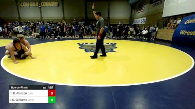 288 lbs Quarterfinal - Devin Alarcon, Clovis North vs Kaydon Williams, Corner Canyon (UT)