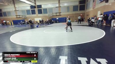 110lbs Cons. Round 4 - S`mone Edge, Spanaway Lake (Girls) vs Grace Martinez, Moses Lake (Girls)