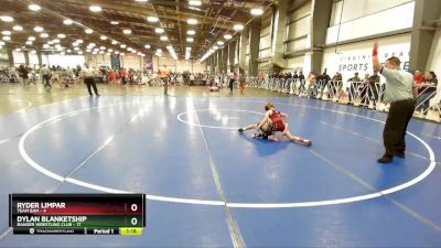 68 lbs Rd# 6- 9:00am Saturday Final Pool - Ryder Limpar, Team BAM vs Dylan Blanketship, Ranger Wrestling Club