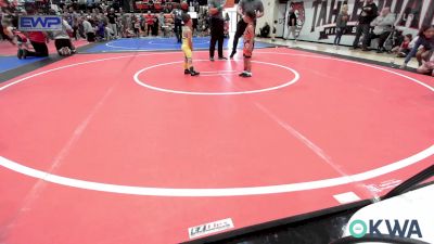 40 lbs Quarterfinal - Edith Shimonek, Self vs Everett Long, Tiger Trained Wrestling