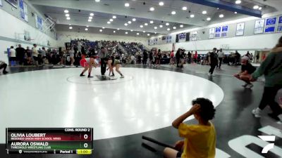 145 lbs Cons. Round 2 - Aurora Oswald, Threshold Wrestling Club vs Olivia Loubert, Redondo Union High School Wres