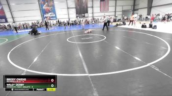 56 lbs Rd# 9- 2:15pm Saturday Final Pool - Brody Owens, Michigan S.W.A.T vs Wiley Derby, Minnesota Funky Singlets