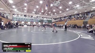 190 lbs Champ. Round 3 - Edrey Velasquez, San Marcos vs Luka Bojicic, La Costa Canyon