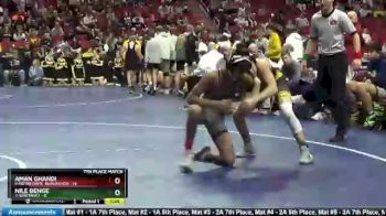 126 lbs 5th & 7th Place - Aman Ghandi, 8-Notre Dame, Burlington vs Nile Benge, 7-Winterset