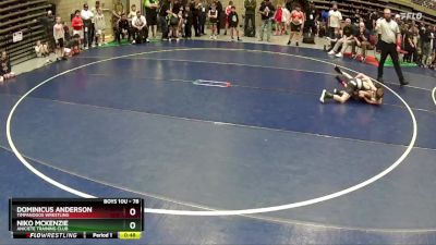 78 lbs Cons. Round 2 - Dominicus Anderson, Timpanogos Wrestling vs Niko McKenzie, Aniciete Training Club