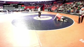 1A 215 lbs Quarterfinal - Devon Blanchard, Sandwich vs Keller Stocks, Mt. Zion