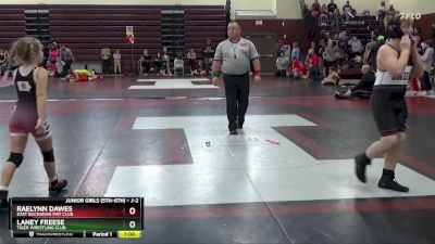 J-2 lbs Cons. Semi - Laney Freese, Tiger Wrestling Club vs RaeLynn Dawes, East Buchanan Mat Club