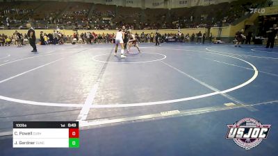 100 lbs Consi Of 8 #2 - Colt Powell, Cushing Tigers vs Jackson Gardner, Duncan Demon Wrestling