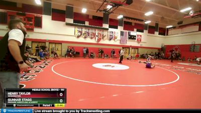 90 lbs Round 2 - Henry Taylor, Washington vs Gunnar Stagg, Prosser Wrestling Academy