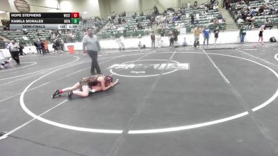 88 lbs Semifinal - Hope Stephens, West Valley Junior Eagles vs Kamila Morales, Nevada Elite