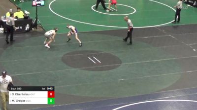 96 lbs Consi Of 16 #2 - Gabe Oberheim, Montgomery vs Mason Gregor, Diocese Of Erie