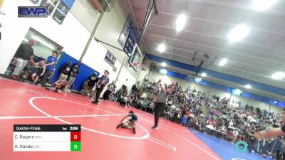 37 lbs Quarterfinal - Cavon Rogers, Berryhill Wrestling Club vs Knoxx Rohde, Salina Wrestling Club