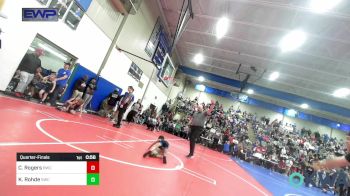37 lbs Quarterfinal - Cavon Rogers, Berryhill Wrestling Club vs Knoxx Rohde, Salina Wrestling Club