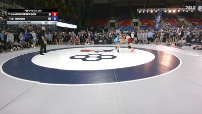 144 lbs Quarters - Haakon Peterson, WI vs Jet Brown, MO