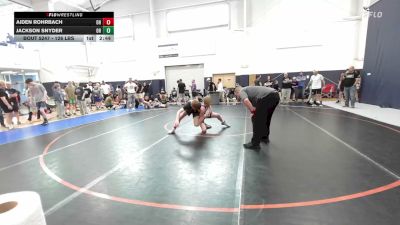 126 lbs Consi Of 16 #2 - Aiden Rohrbach, OH vs Jackson Snyder, OH